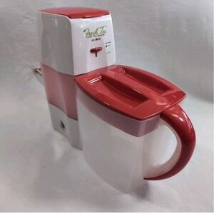 Mr. Coffee Iced Tea Maker 3 Qt Set Red White TM75 Brew Strength Selector Tested